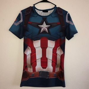 Captain America Compression Shirt Small